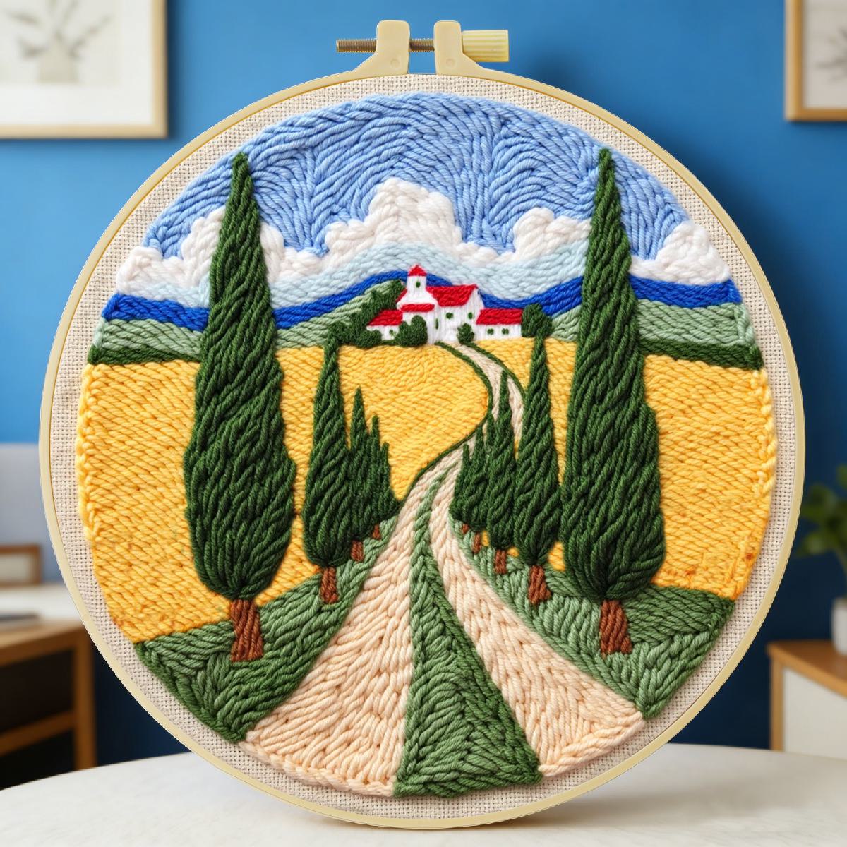 Is Sewing Textile Art - 20X20CM/7.87 inç Alan Boyutlu Punch İğne