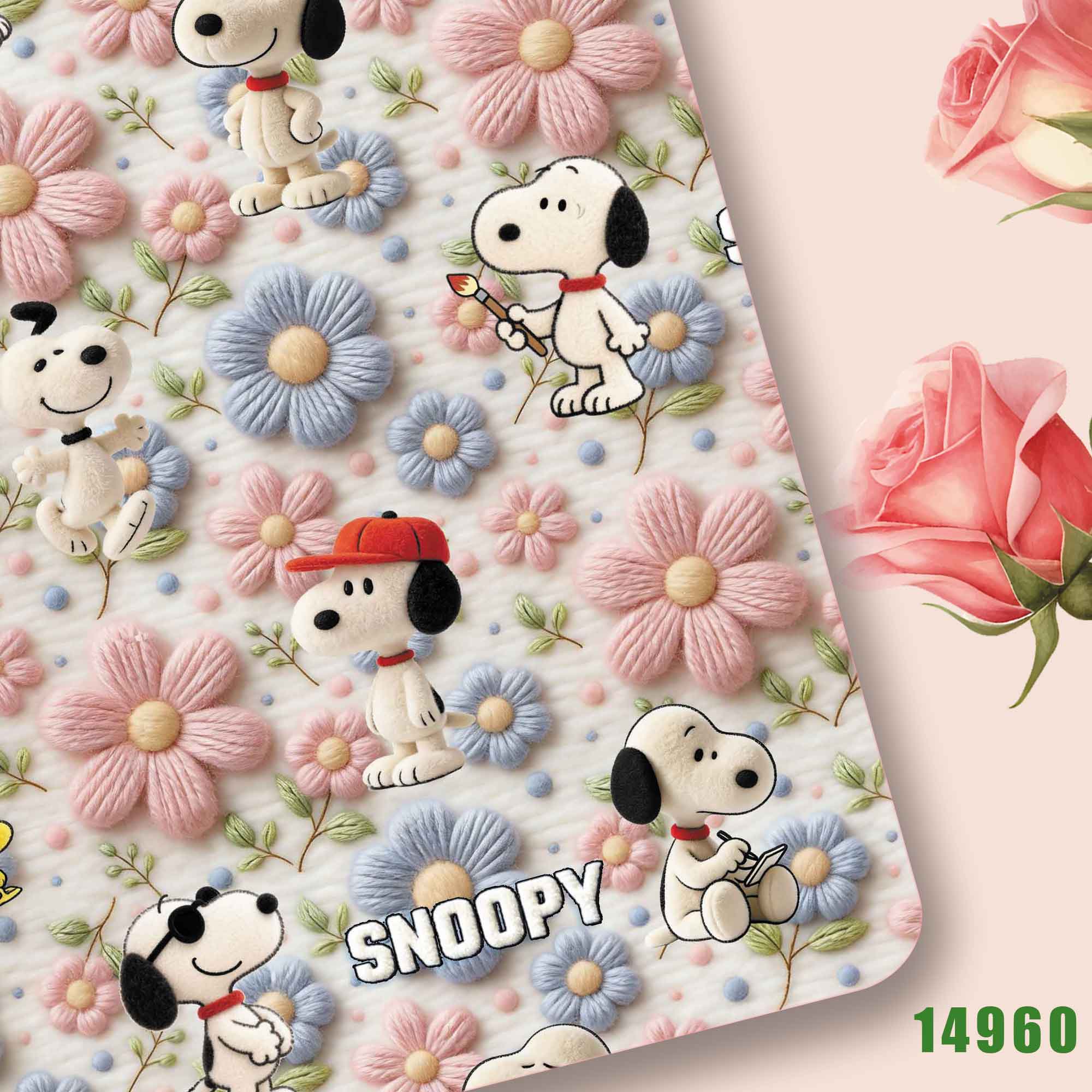 Sewing Textiles - TAKARA TOMY Snoopy kumaş140CM Karikatür Polyester
