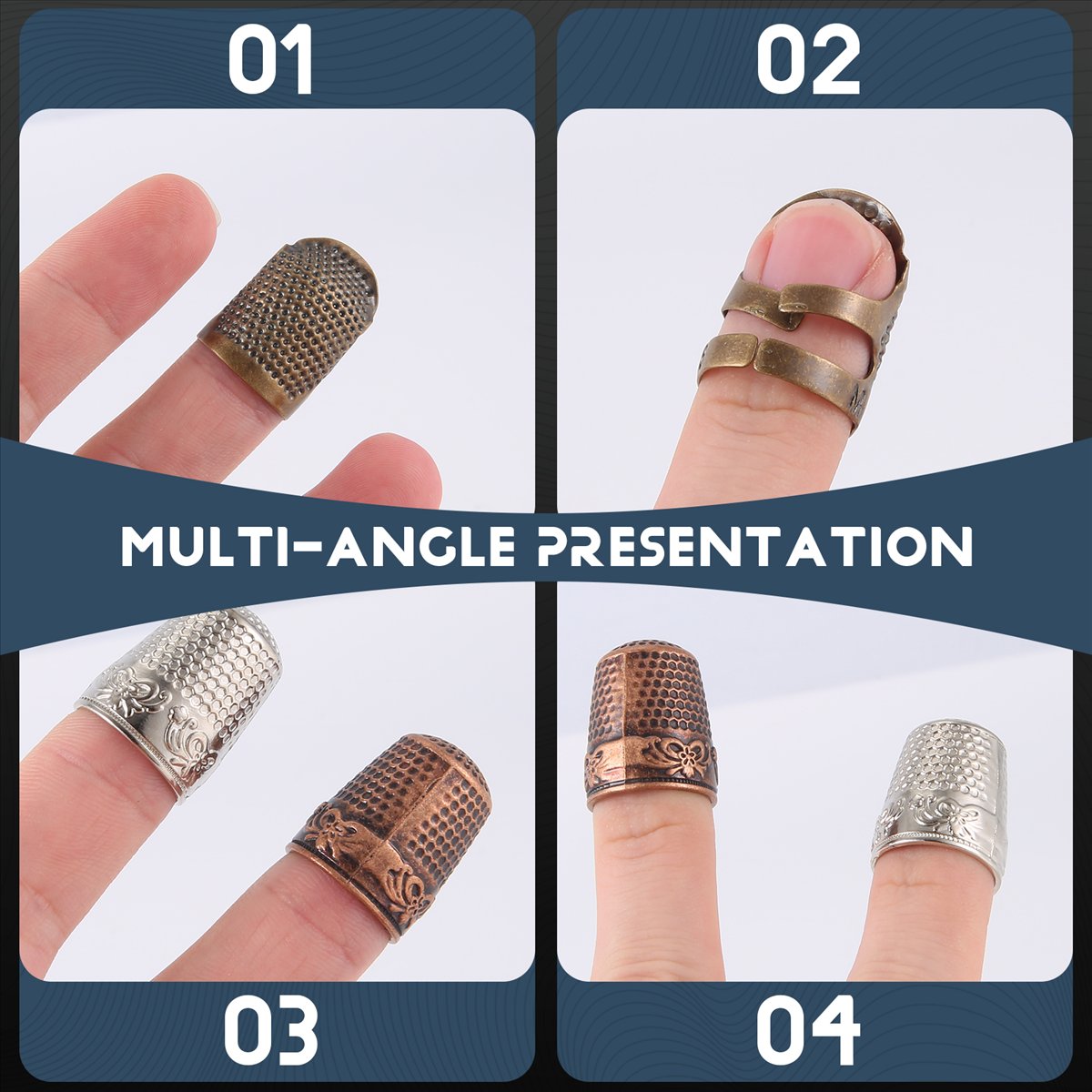 Sewing Thimble Metal - MALL 6 Parça Dikiş Yüksüğü Parmak