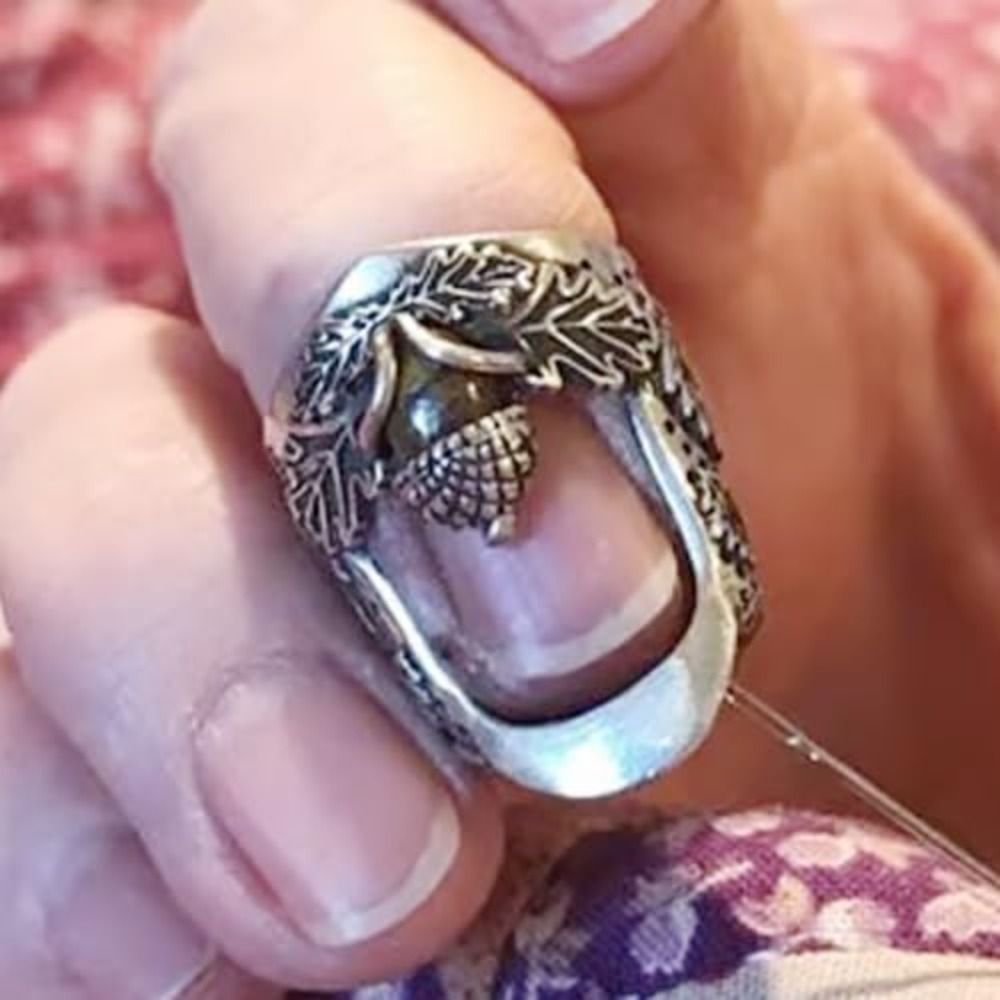 Sewing Thimble Metal - Metal Açık Uçlu Meşe Palamudu Şeklinde