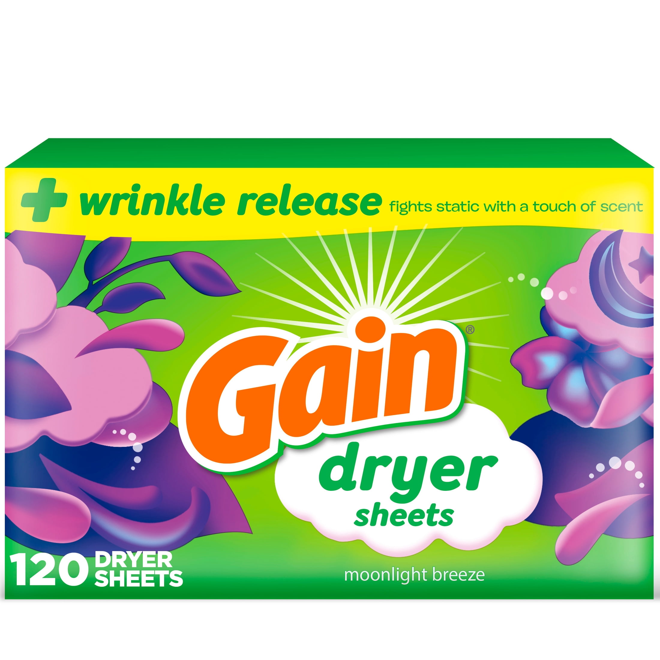 Fabric Softener Sheet - Gain Kurutma Makinesi Mendilleri, Ayışığı Esintisi