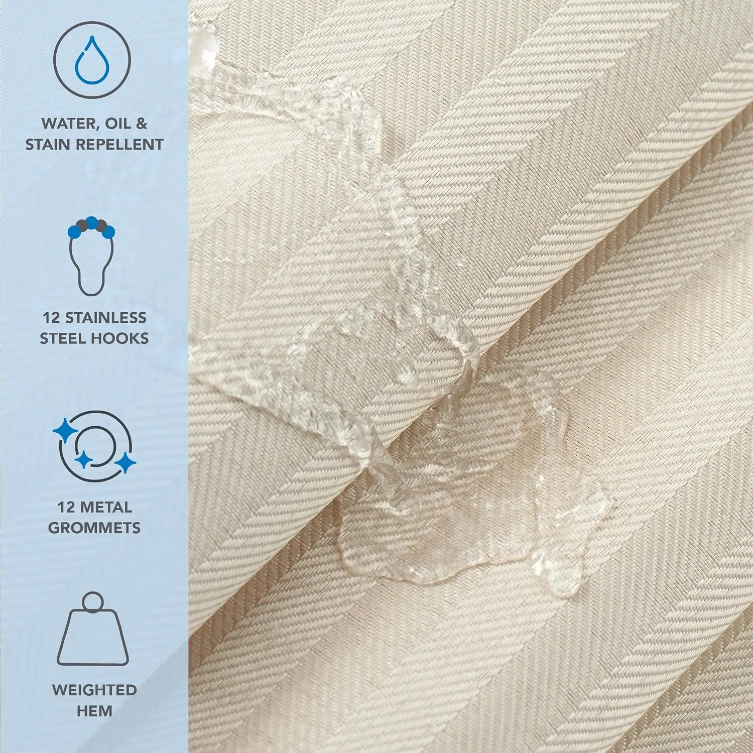 Fabric Weight Set - Arkwright Toplu Duş Perdesi Seti -