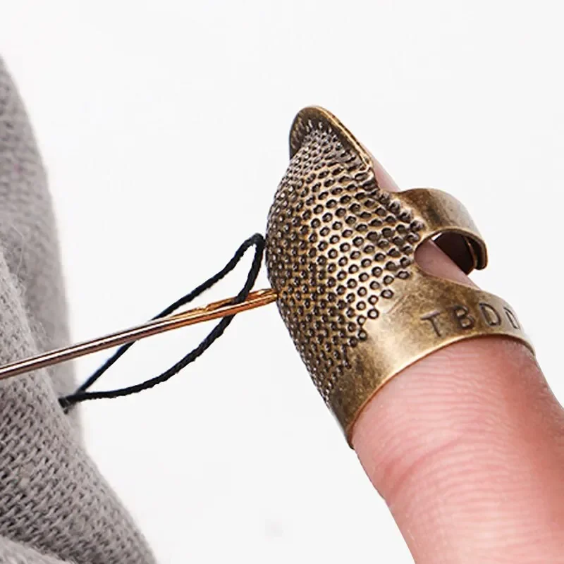 Sewing Thimble Metal - 2 adet bakır yüksük dikiş retro