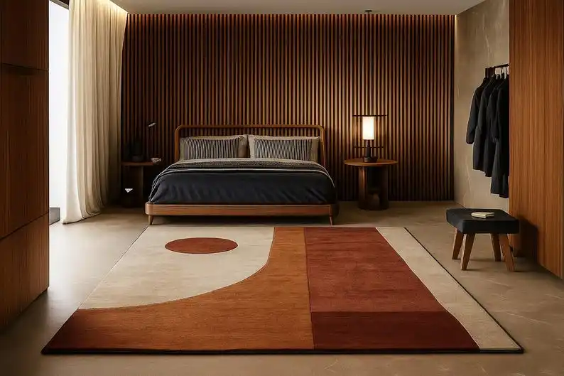 Century Textile & Sewing Supply By Owner - HD-Yüzyıl Ortası Modern Geometrik Alan Kilim